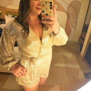 Rose Gold Sequin Romper